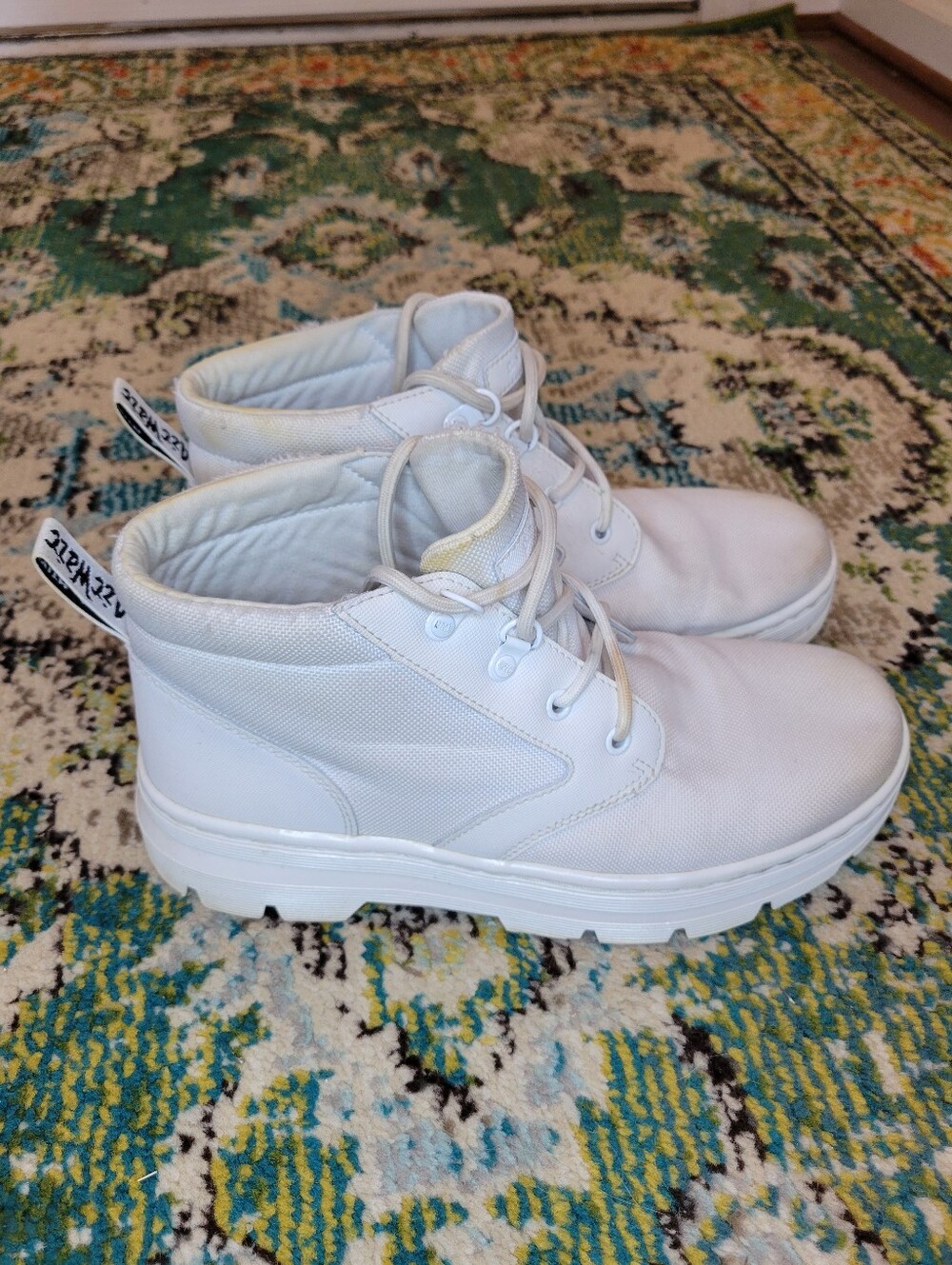 Dr. Martens Bonny Women's Poly Casual White Boots, Size 9M